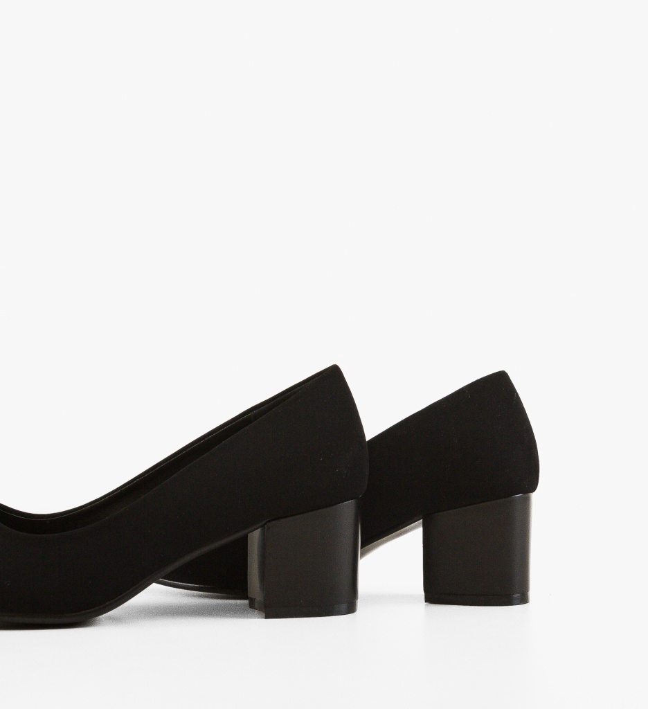 Pantofi cu Toc Perkins Negri 2 - Stil Clasic - imagine 5