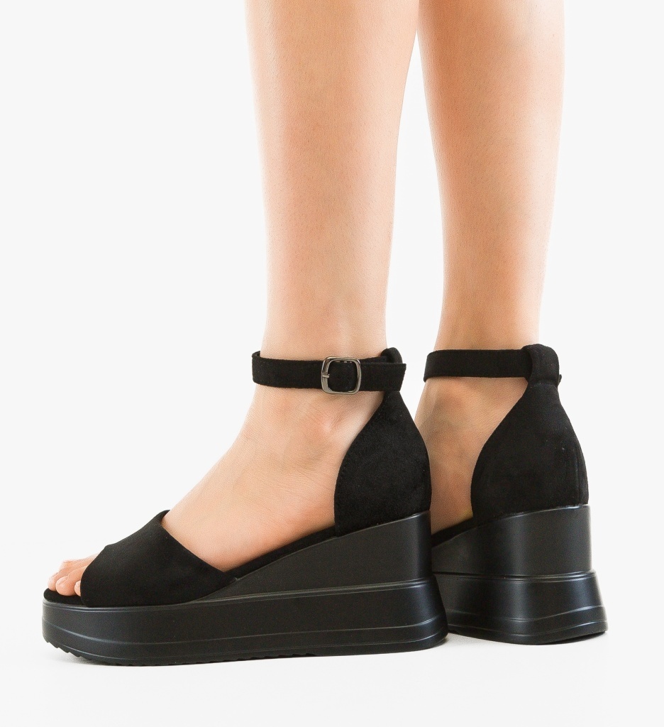 Platforme Dama Caitlin Negre | Eleganță și Confort - imagine 5