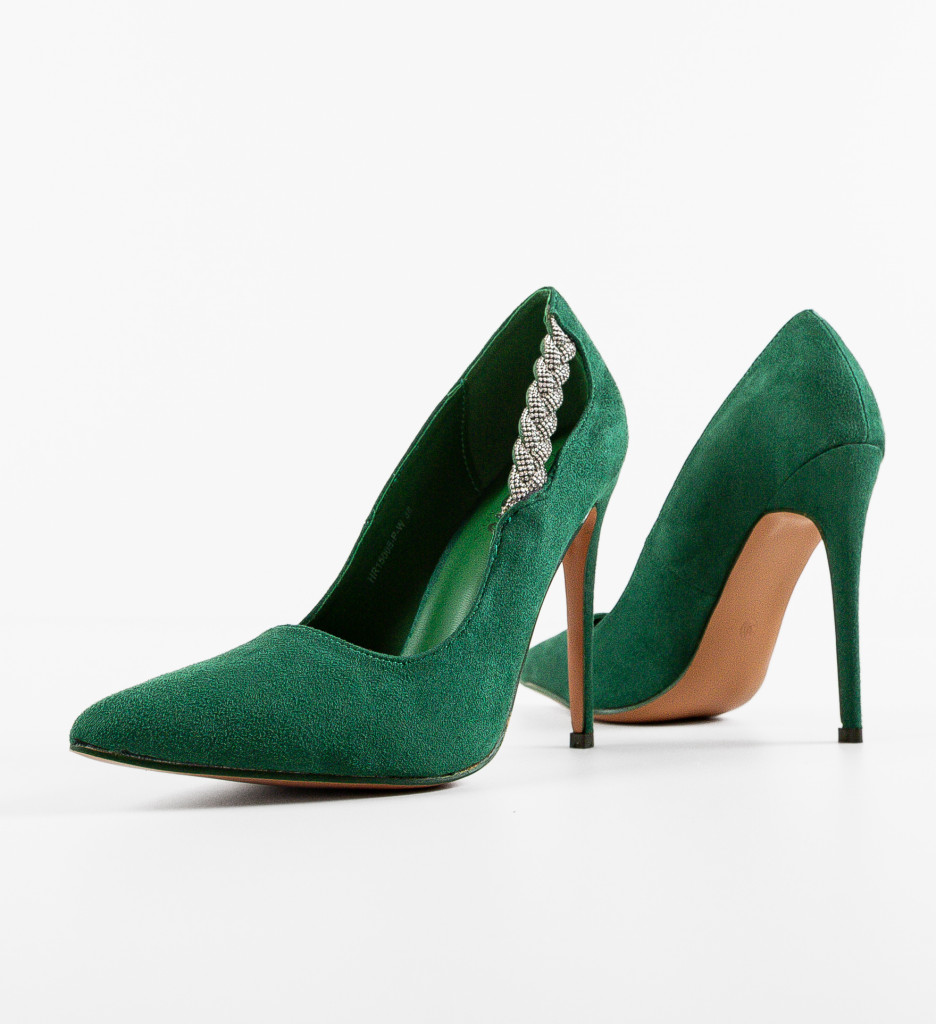 Pantofi Peeta Verzi | Toc Eleganță și Stil - imagine 6