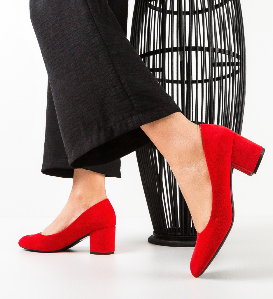Pantofi Dama Rosii cu Toc | Eleganță și Stil - imagine 2