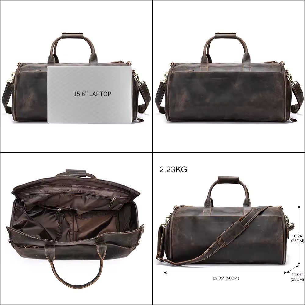 Geantă Călătorie Unisex Riven GT3295 Piele Naturală - imagine 4
