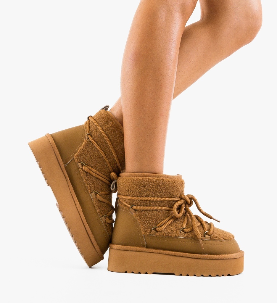 Ghete Dama Lisano Camel - Eleganță și Confort - imagine 2