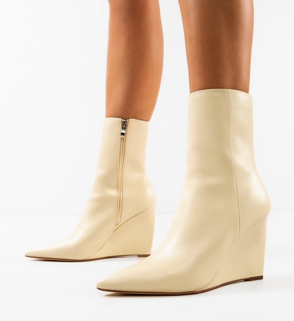 Botine Dama Delila Bej - Eleganță și Confort