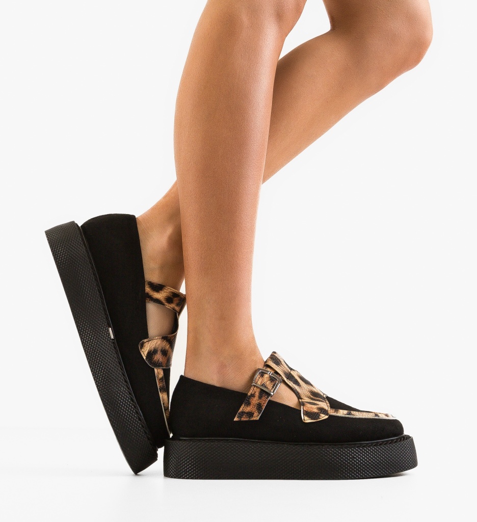 Pantofi Casual Teylar Negri | Confort & Stil - imagine 2