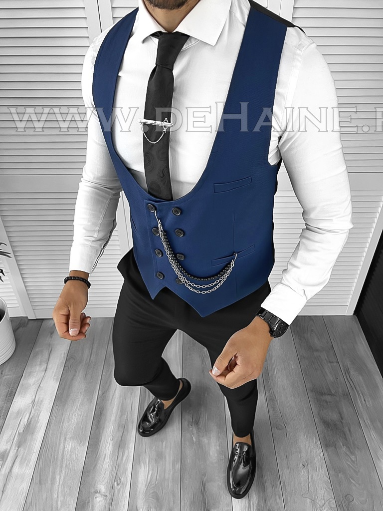 Vesta Barbati Slim Fit Bleumarin | Eleganta Casual