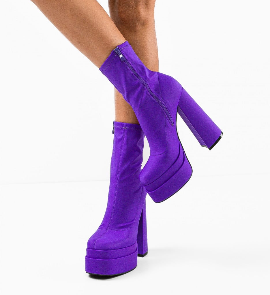 Botine Dama Mov | Stil și Eleganță - imagine 7