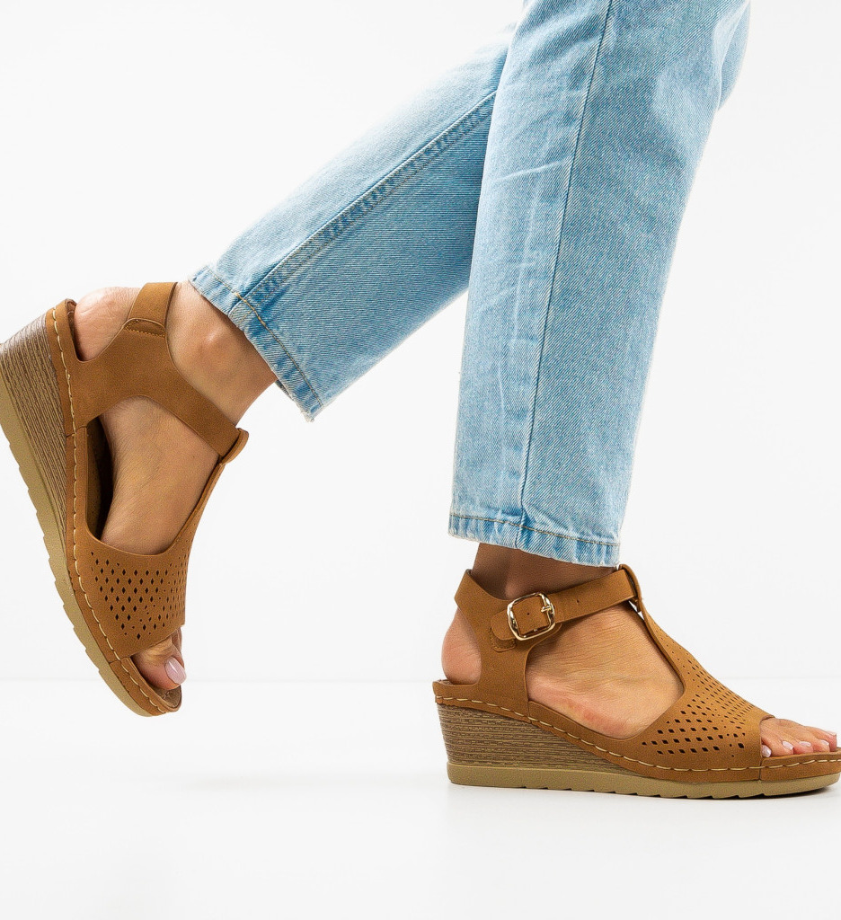 Sandale Dama Carolus Camel | Elegante și Comode - imagine 3