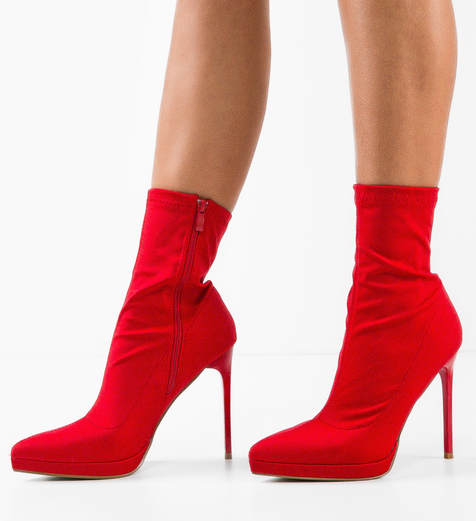 Botine Dama Rosii Scarl | Stil și Eleganță - imagine 2