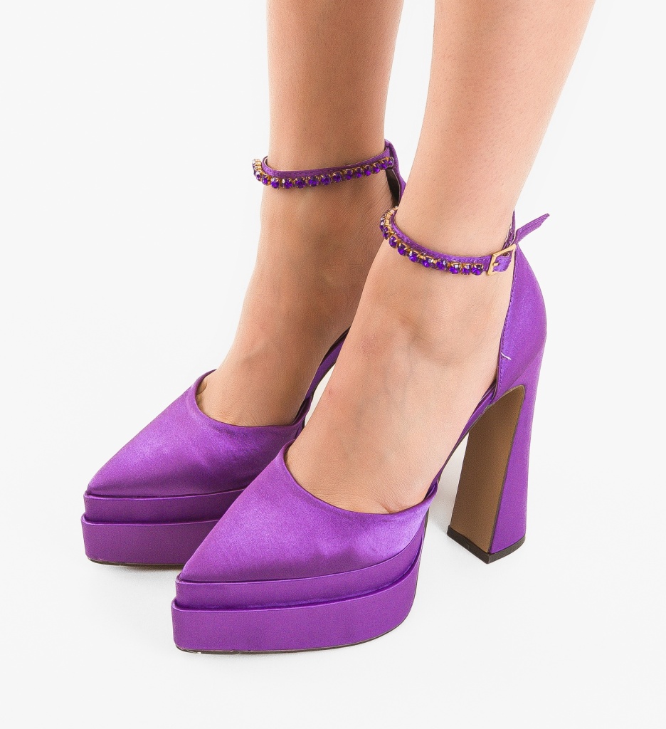 Pantofi dama Lotruc Mov - Eleganță și Stil - imagine 2
