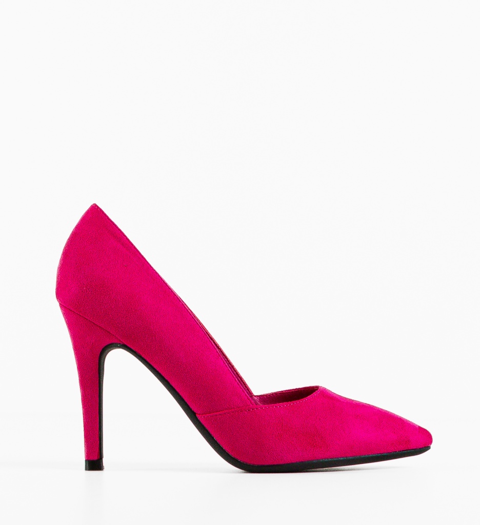 Pantofi dama Araj Fuchsia cu toc elegant - imagine 5