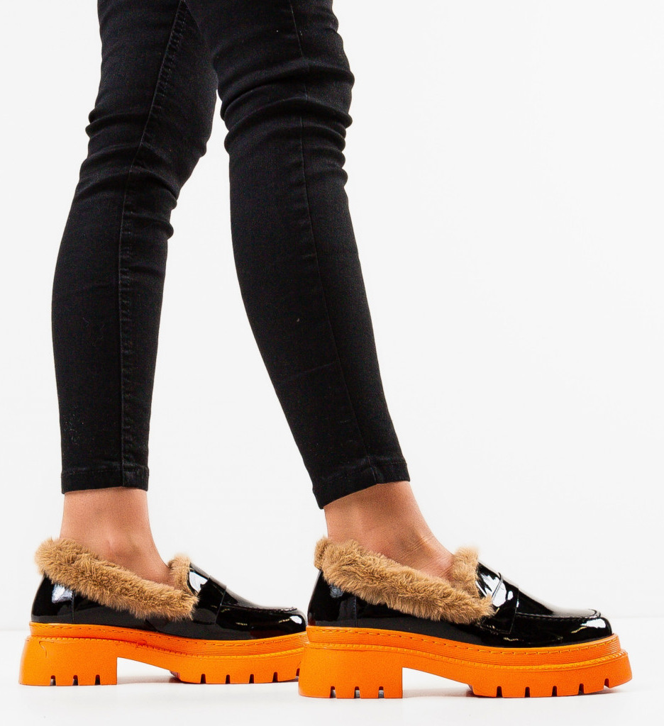 Pantofi Casual Dama Monday Negri - Confort Stilat