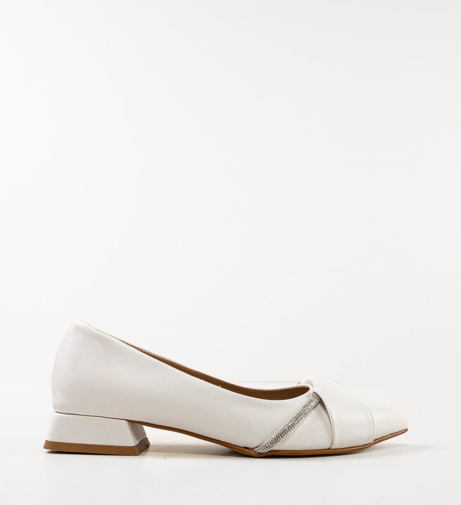 Pantofi Barysan Albi Eleganți - Stil Refined - imagine 7