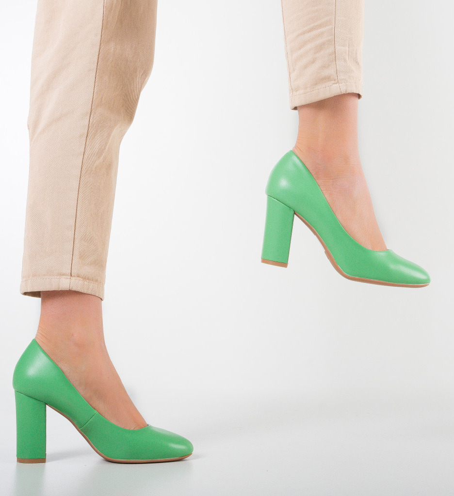Pantofi cu Toc Verzi - Eleganță și Stil - imagine 3