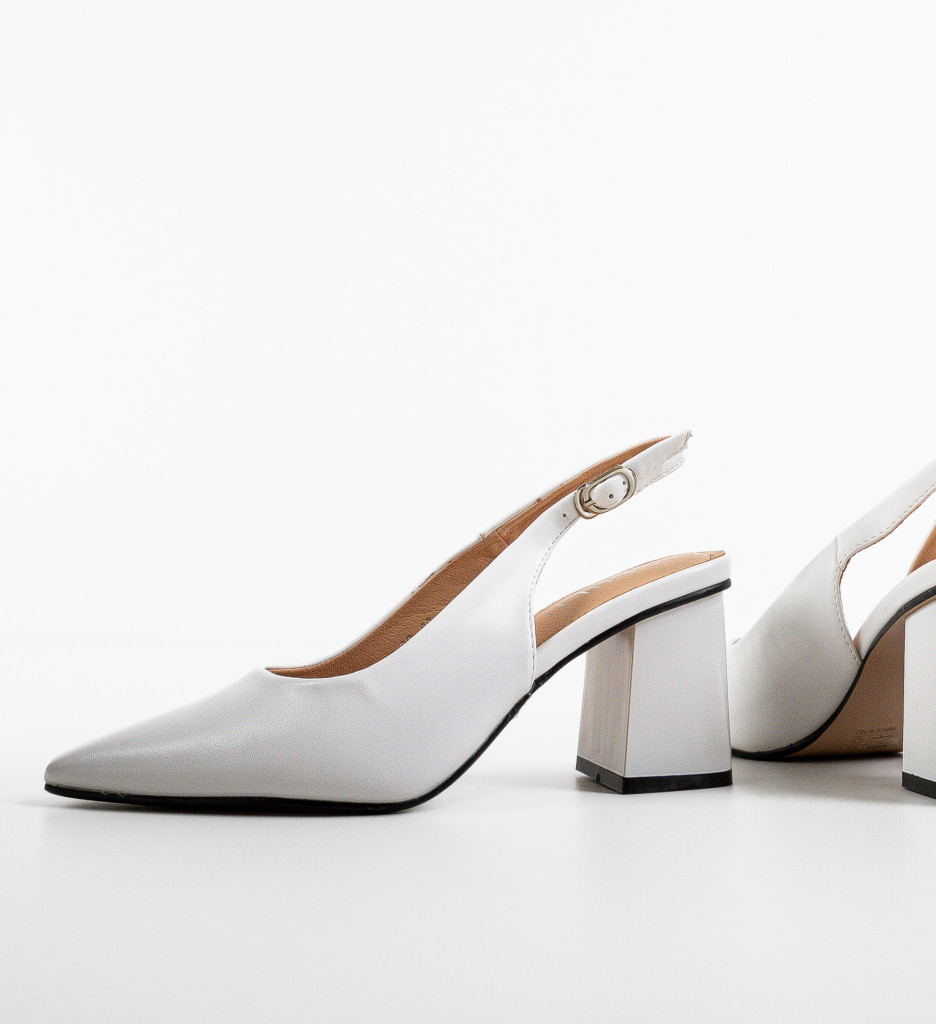 Pantofi dama Gracie Albi - Eleganță și Stil - imagine 7