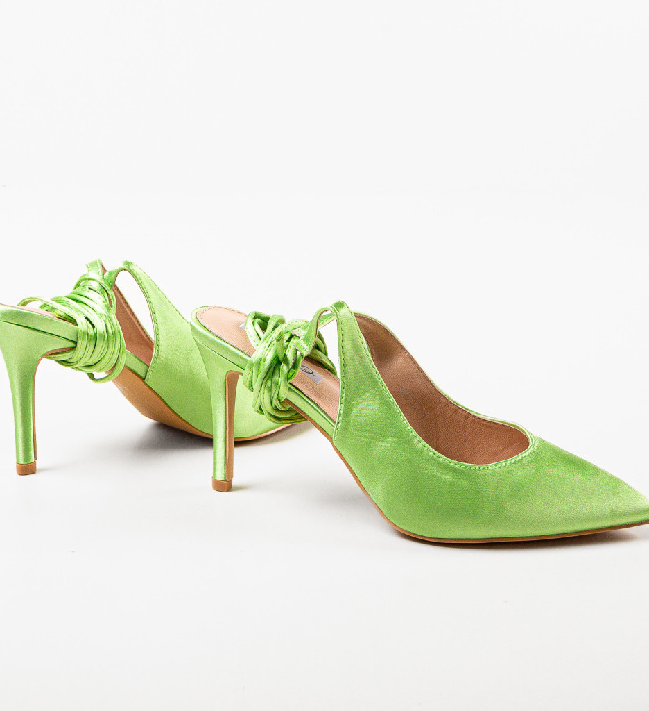 Pantofi Toc Guorthigirn Verzi Eleganți - imagine 5