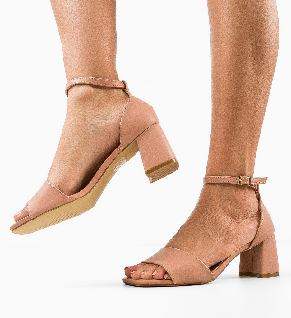 Sandale Toc Mayare Nude Elegante