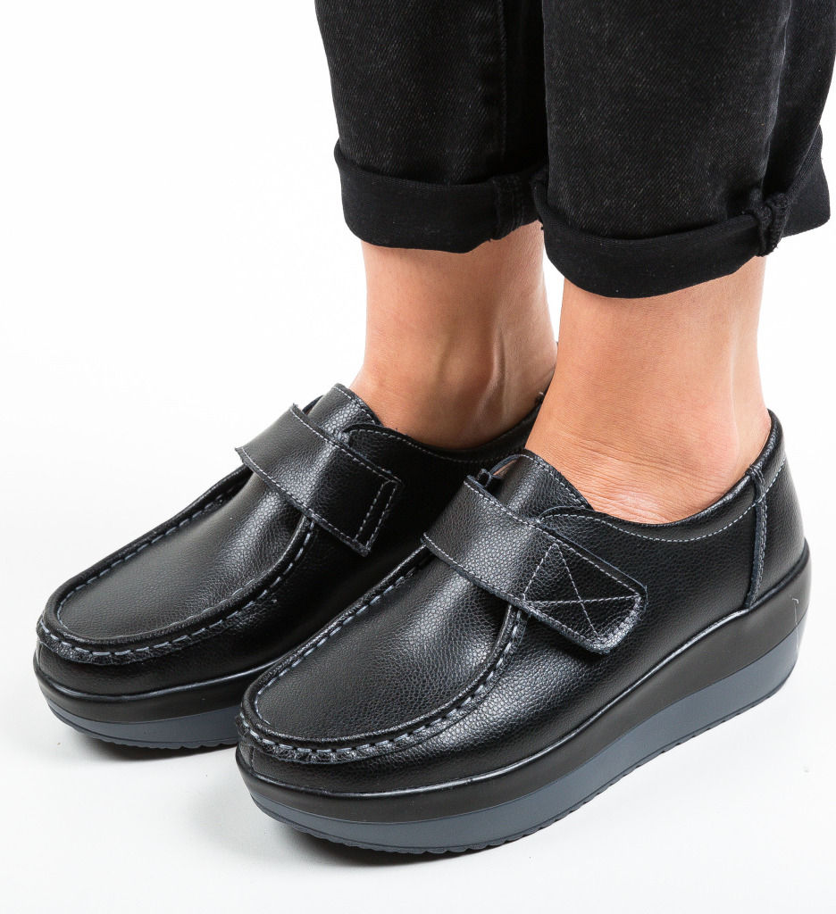 Pantofi Casual Groma Negri - Confort și Stil - imagine 2