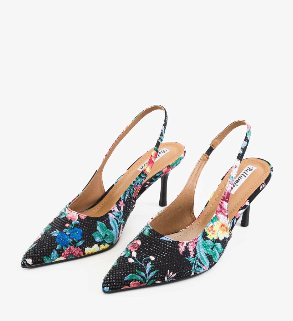 Pantofi Dama Unin Negri Eleganți cu Toc - imagine 3