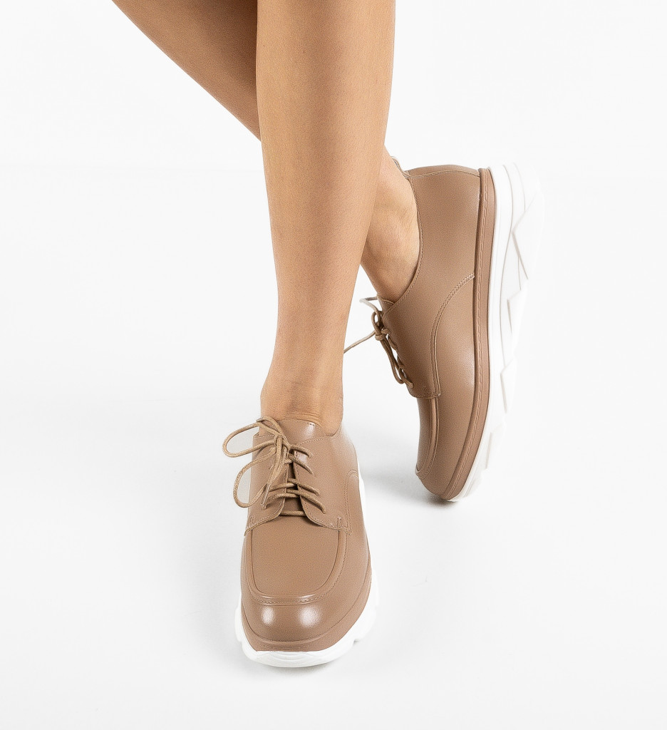 Pantofi Casual Dama Frelly Khaki | Stil & Confort - imagine 2