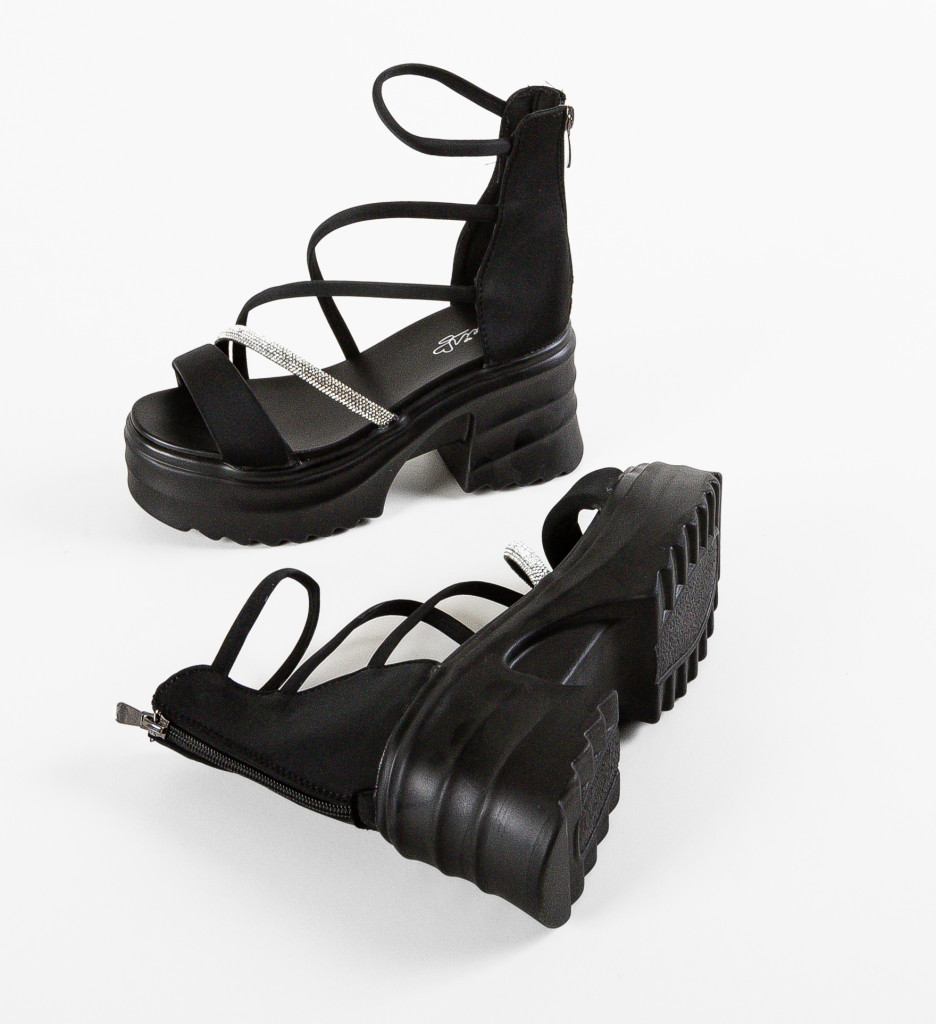 Sandale Dama Eleger Negre Elegante și Comode - imagine 12