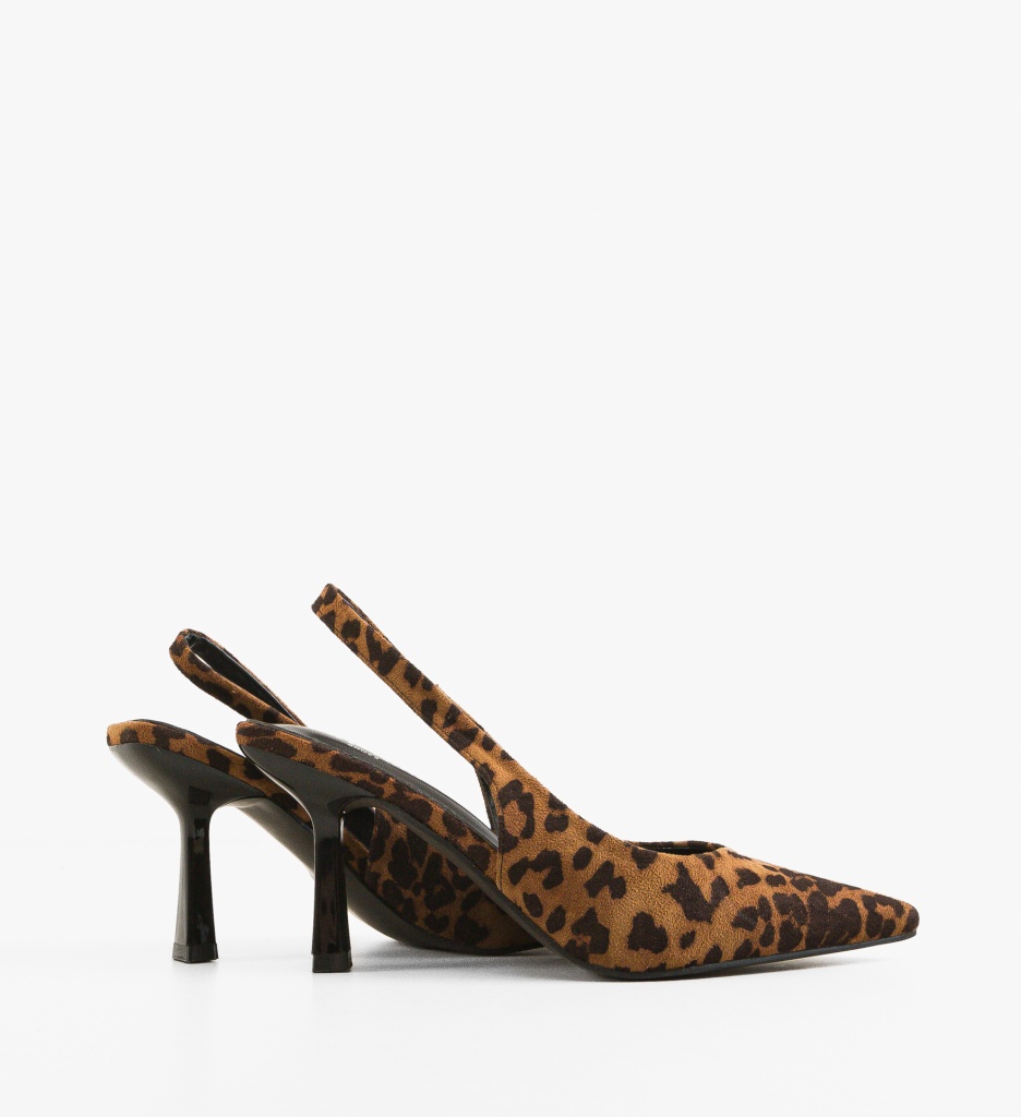 Pantofi Bycin Print cu Toc Eleganți - imagine 3