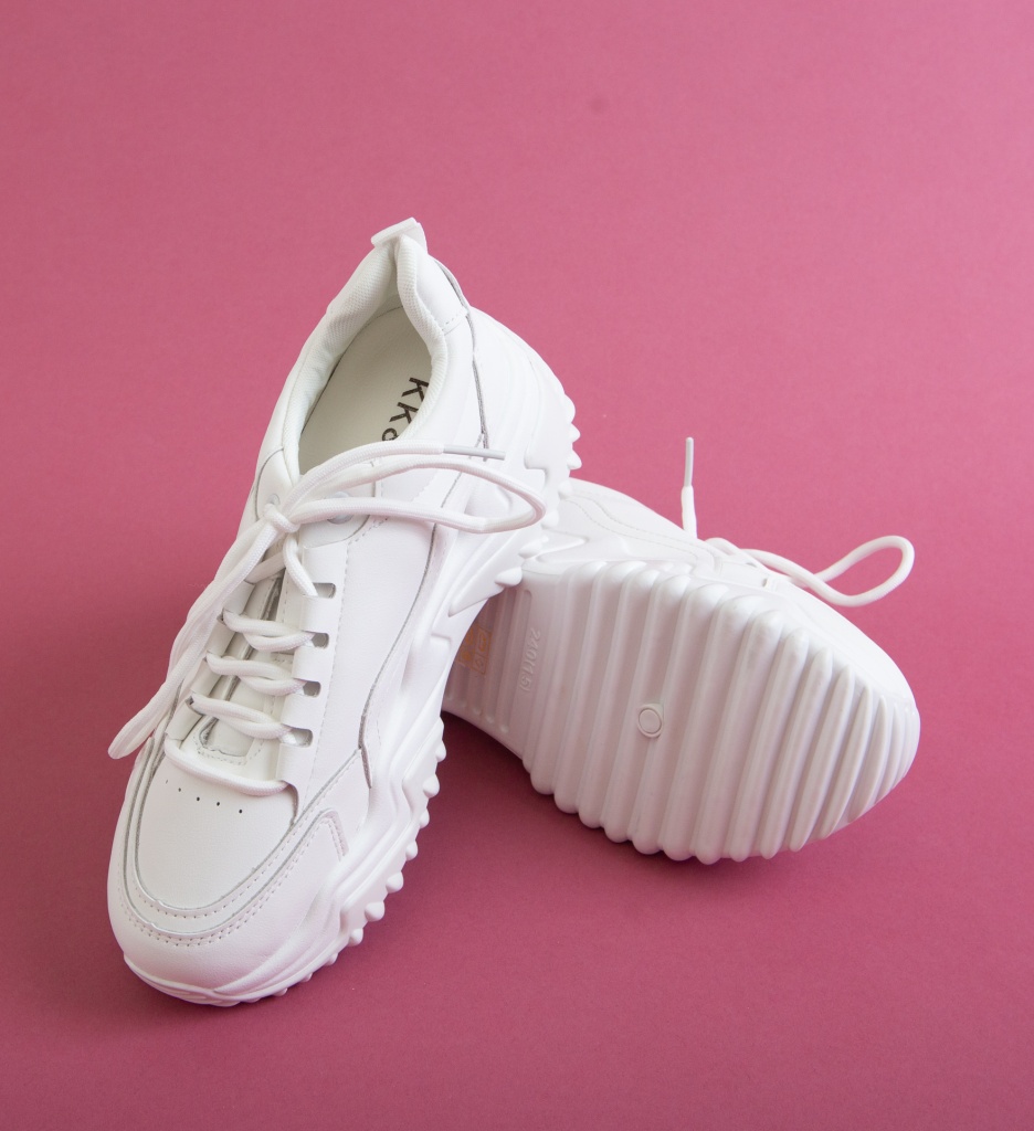Sneakers Dama Montaez Albi - Confort și Stil