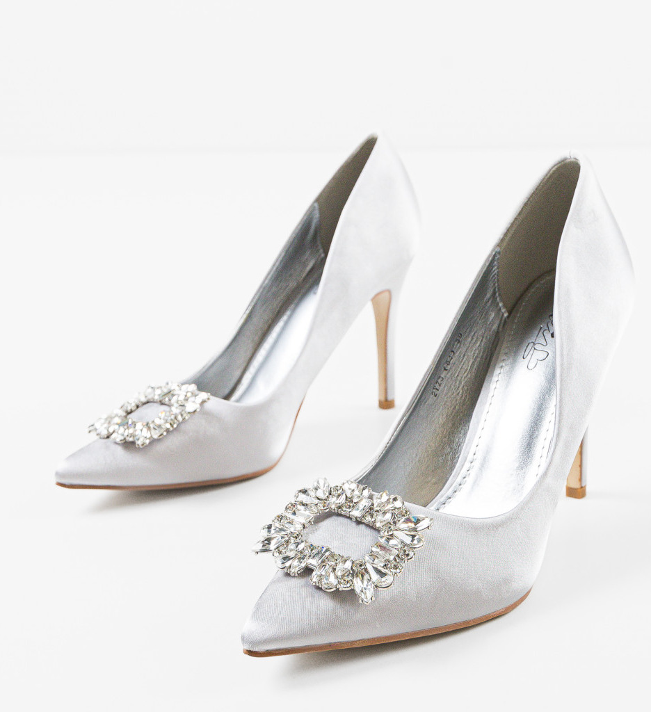 Pantofi cu toc Hanna Gri - Look Elegant Asigurat - imagine 6