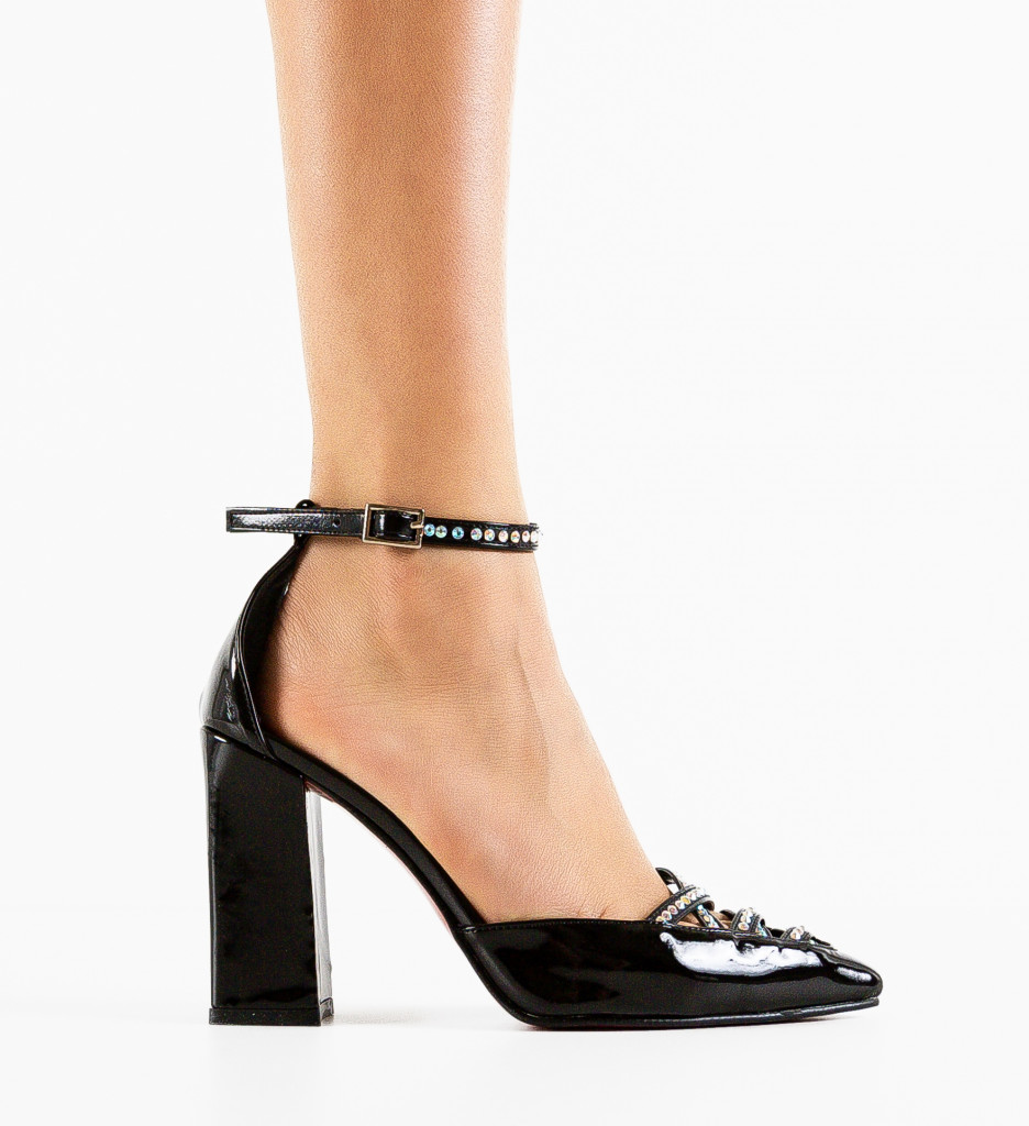 Pantofi dama Alcho Negri cu toc elegant - imagine 4