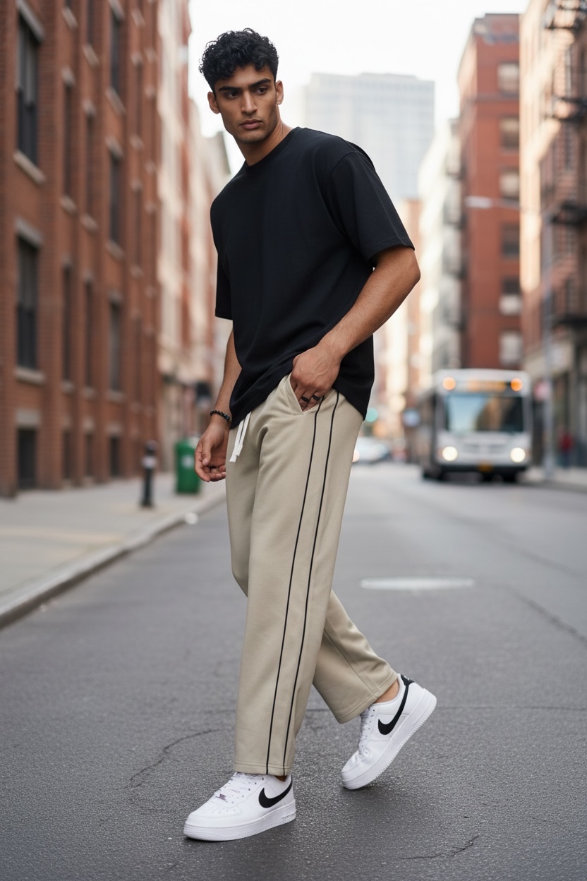 Pantaloni Trening Barbati Slim Fit Bej