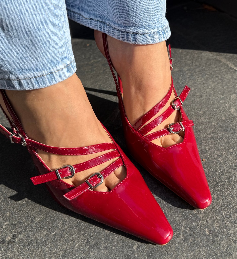 Pantofi Ysaya Rosii cu Toc - Eleganță Asigurată - imagine 2