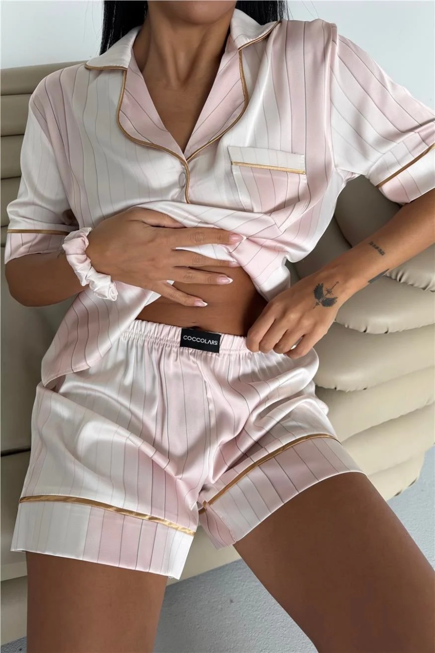Set Pijama Dama 2 Piese Delis, Satin Mat - imagine 3