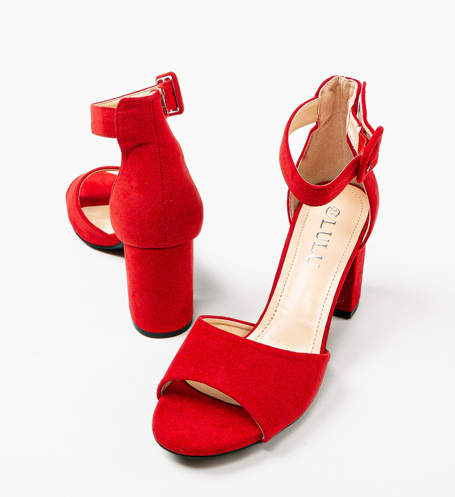 Sandale Portuguese Rosii cu Toc Elegante - imagine 6