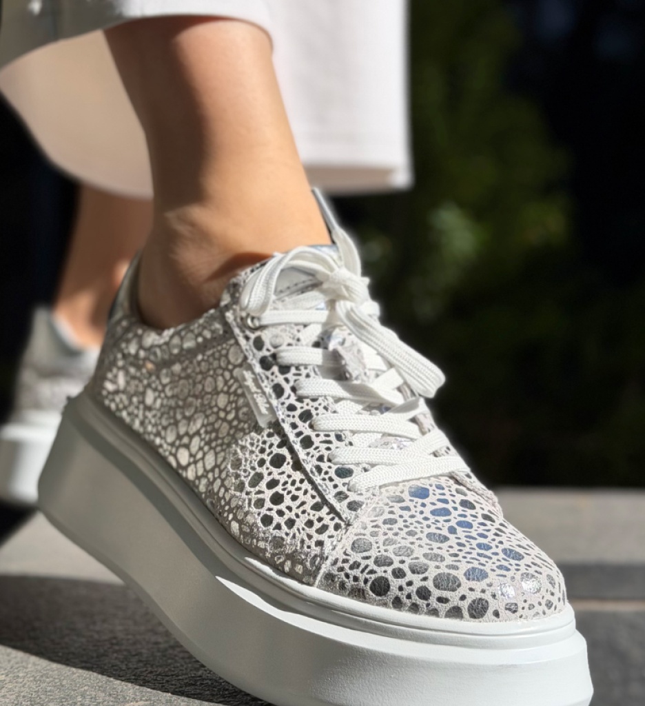 Pantofi Casual Ganey Argintii - Eleganță și Stil