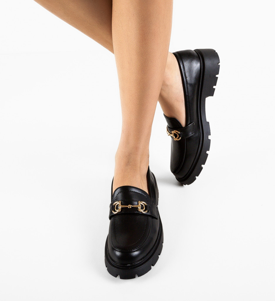 Pantofi Casual Sloan Negri - Confort și Stil Zilnic - imagine 2