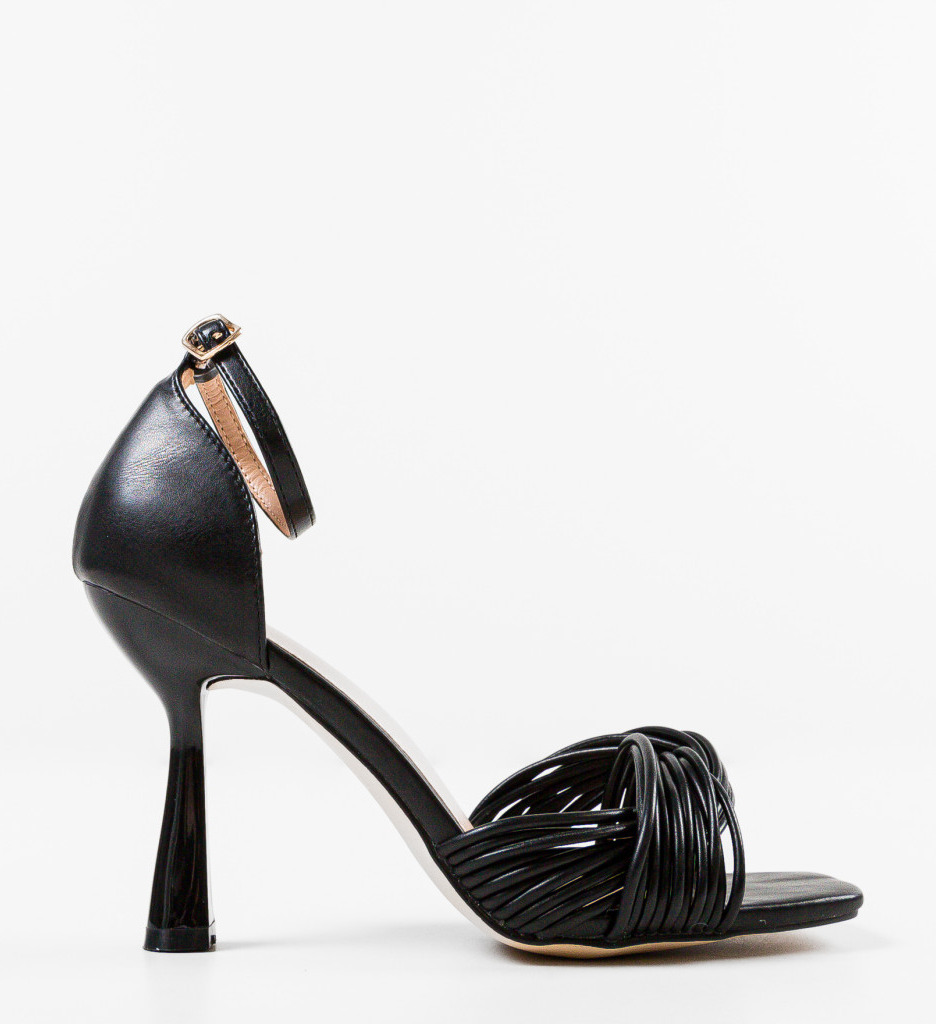 Sandale Toc Elertya Negre | Design Elegant - imagine 4