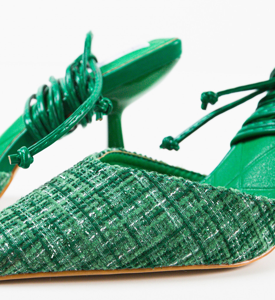 Pantofi Steele Verzi cu Toc Eleganți - imagine 7