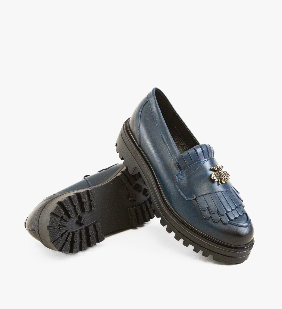 Pantofi Casual Dama Zenin Bleumarin Eleganți - imagine 8