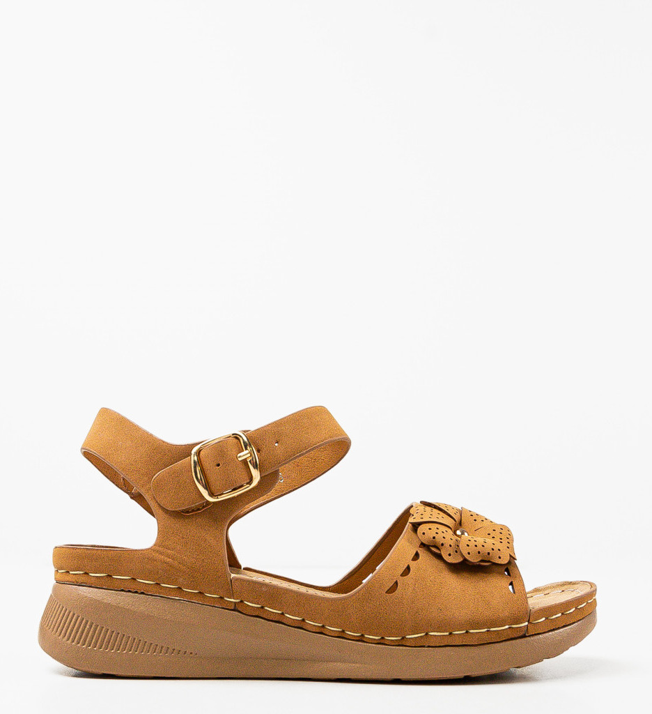 Sandale Dama Ksenia Camel | Elegante si Confortabile - imagine 4