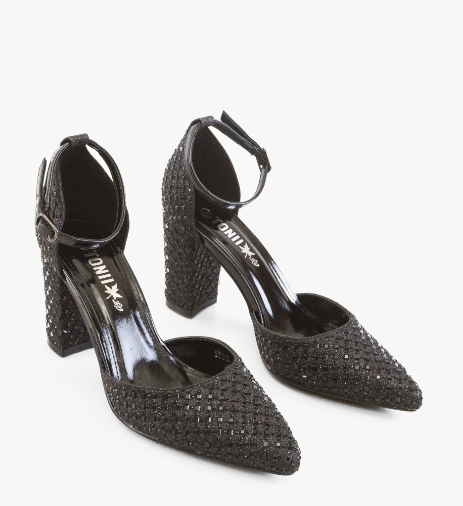 Pantofi cu toc Nabbe Negri Eleganți - imagine 5