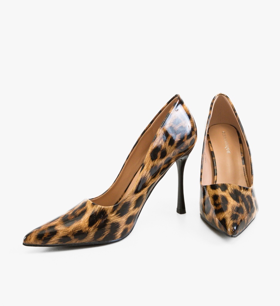 Pantofi dama Paple Print eleganți - imagine 4