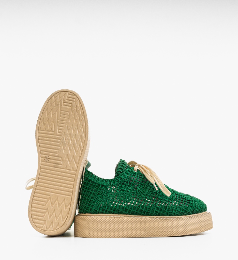 Pantofi Ystory Verzi | Stil Casual Confortabil - imagine 3