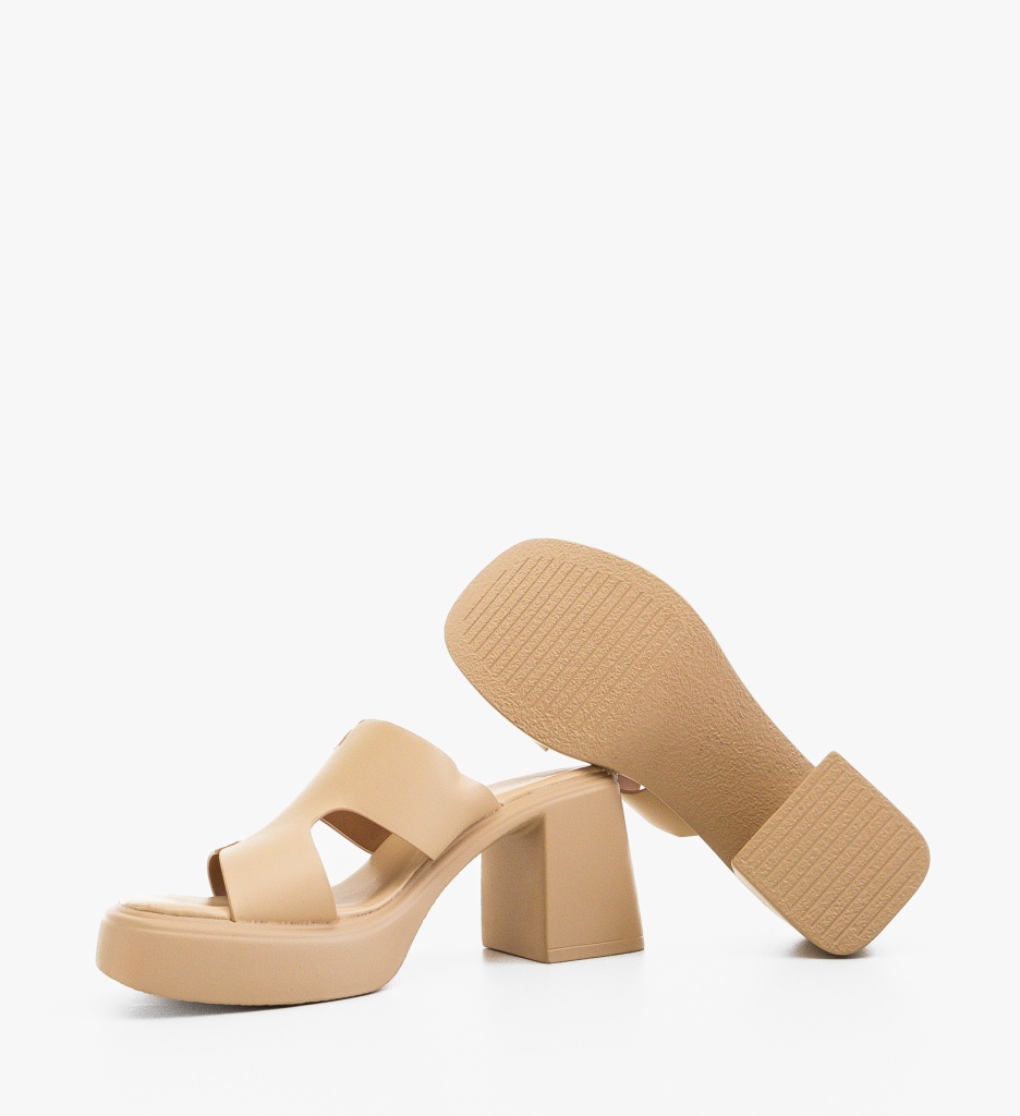 Saboti Dama Gakal Bej | Sandale cu Toc Elegante - imagine 6