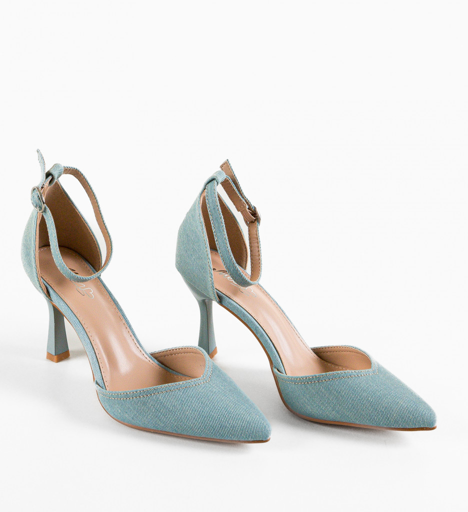 Pantofi dama Marja Albastri cu toc elegant - imagine 8