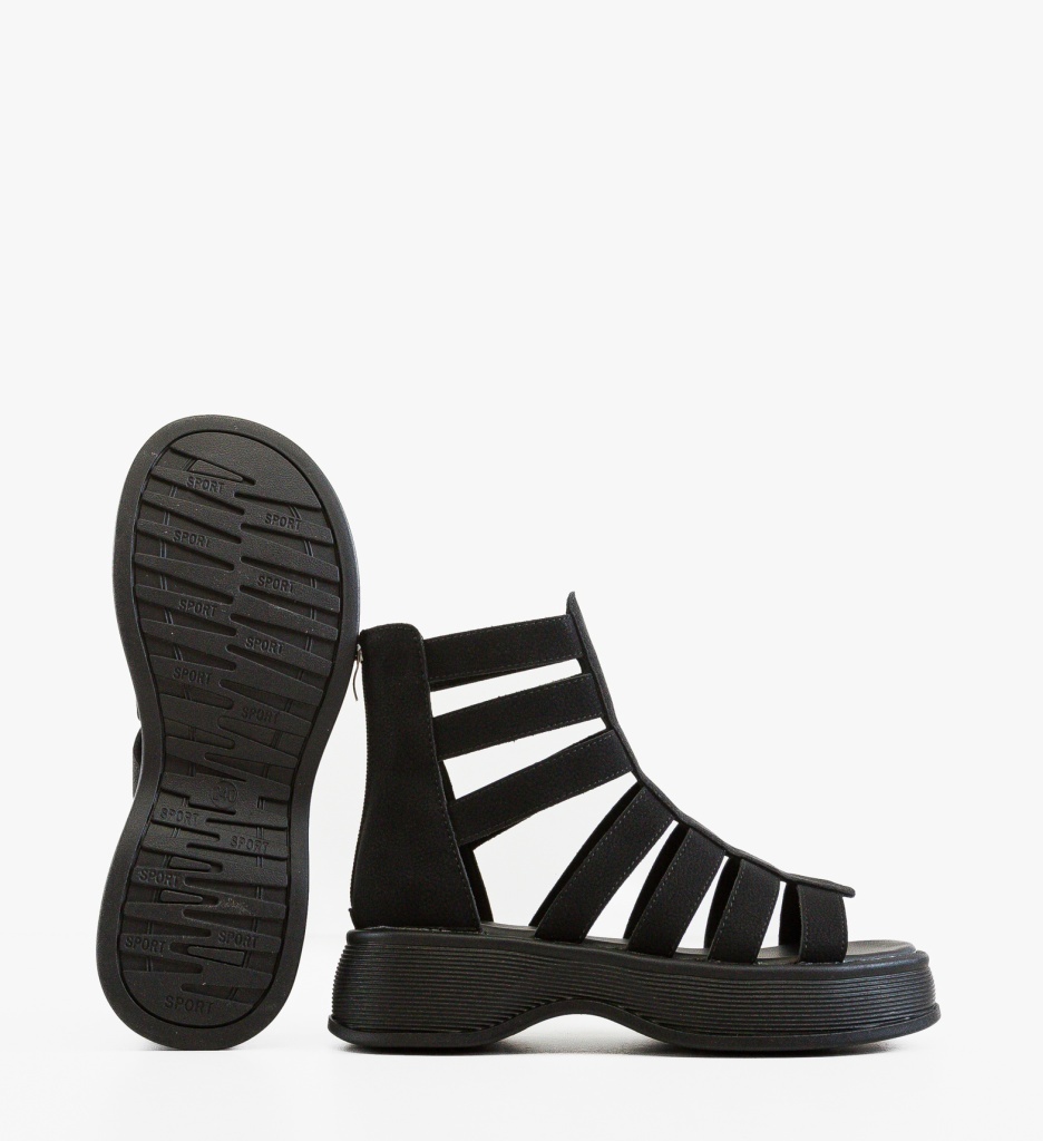 Sandale Dama Budica Negre Elegante - imagine 5