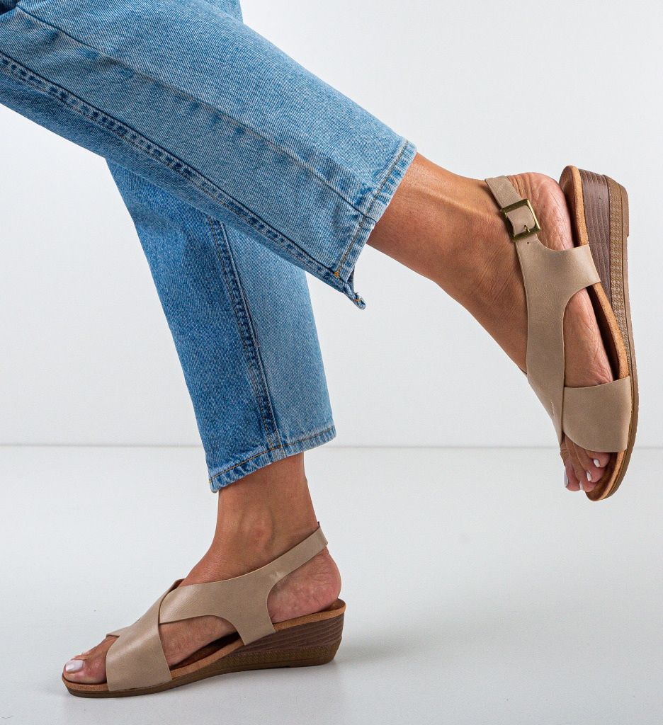 Platforme Dagol Bej | Sandale Elegante si Comode - imagine 2