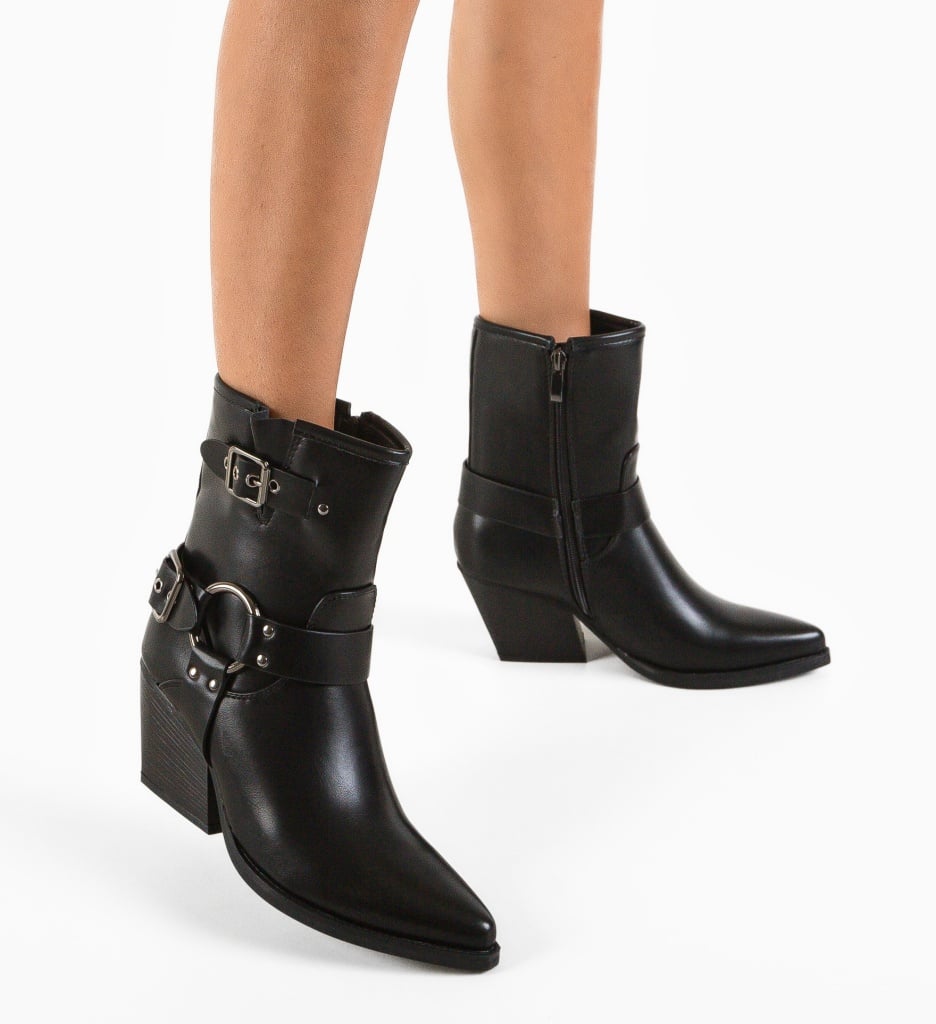 Botine Dama Larvak Negre - Stil Versatil - imagine 2