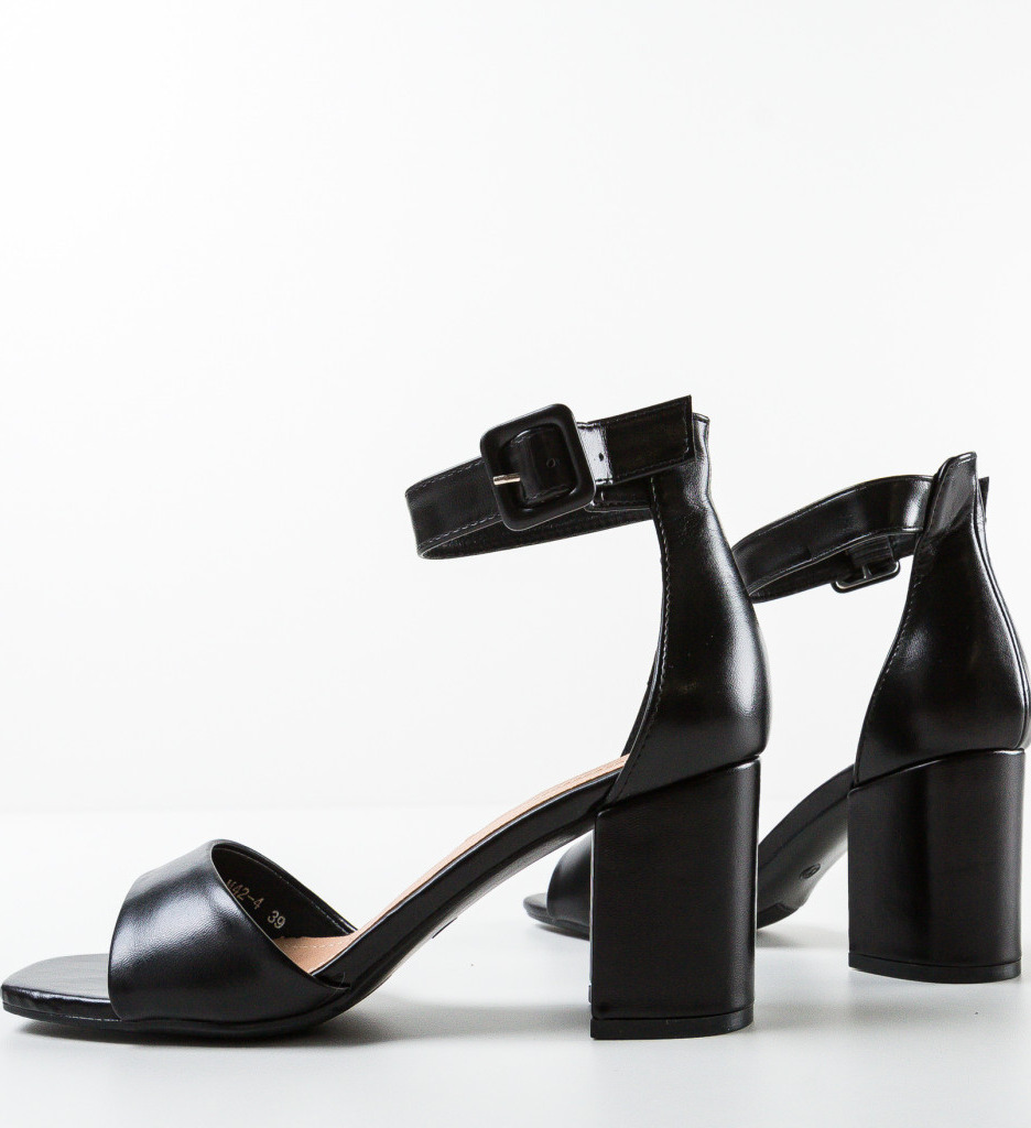 Sandale Toc Umayr Negre Elegante - imagine 6