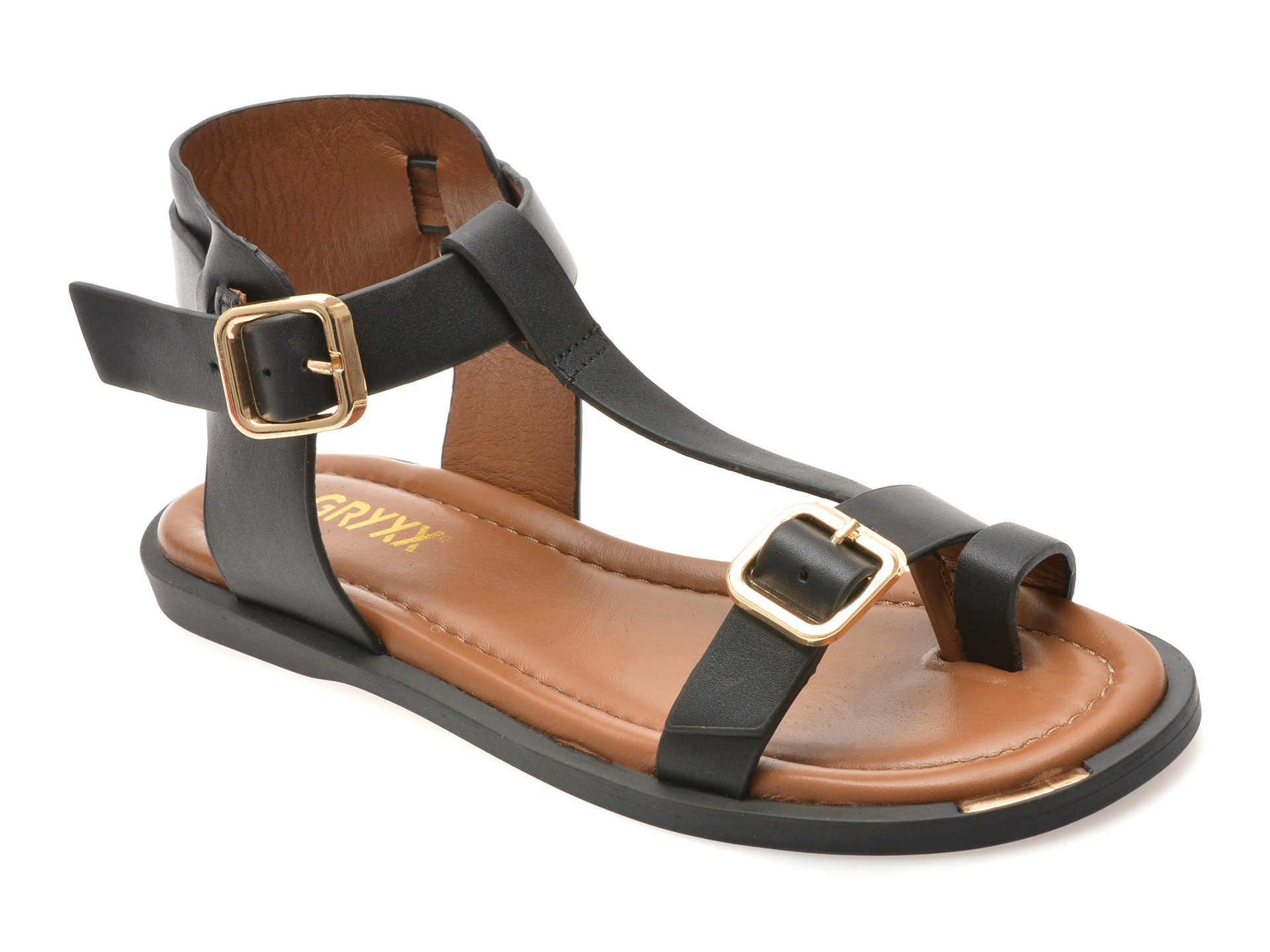 Sandale GRYXX Negre Piele Naturală | Eleganță și Confort
