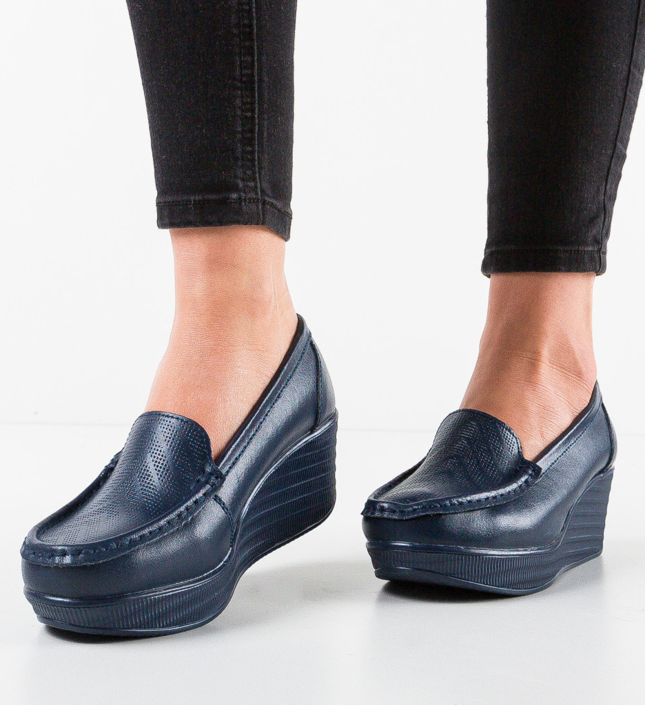 Pantofi Casual Ely Bleumarin - Confort și Stil - imagine 2