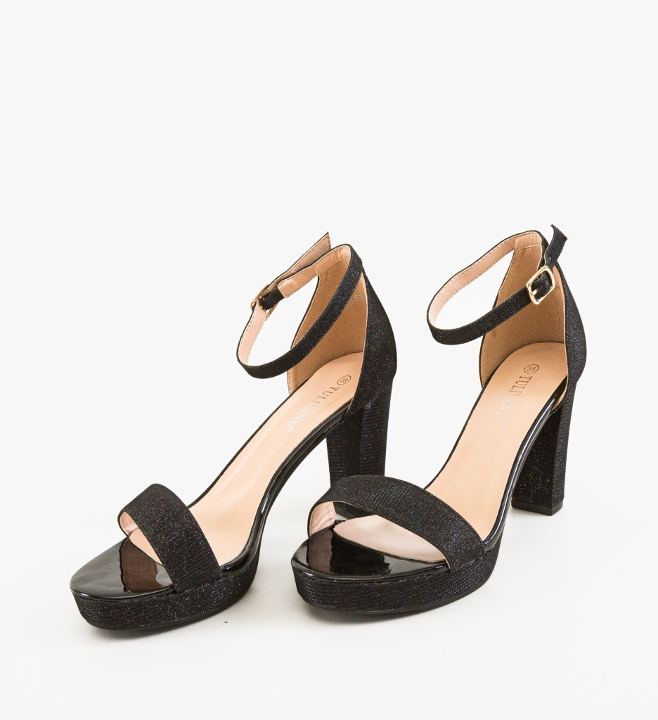 Sandale cu Toc Reid Negre | Eleganță și Stil - imagine 8